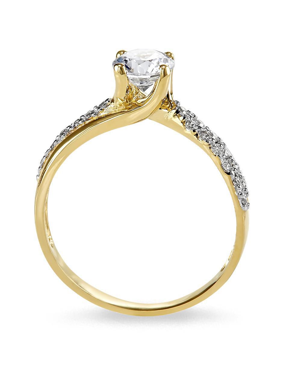 Anillo de compromiso de oro 14 k 2
