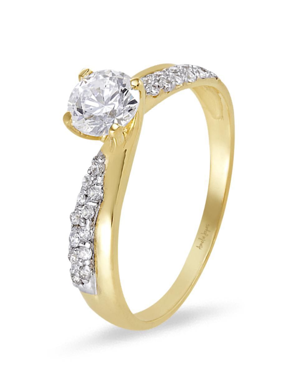 Anillo de compromiso de oro 14 k 4