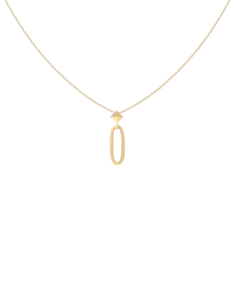 Collar ovalado de oro 14 K