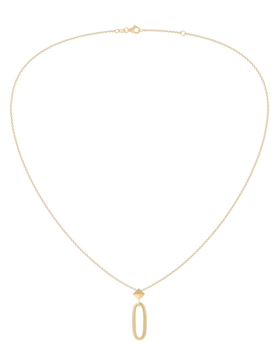 Collar ovalado de oro 14 K 2