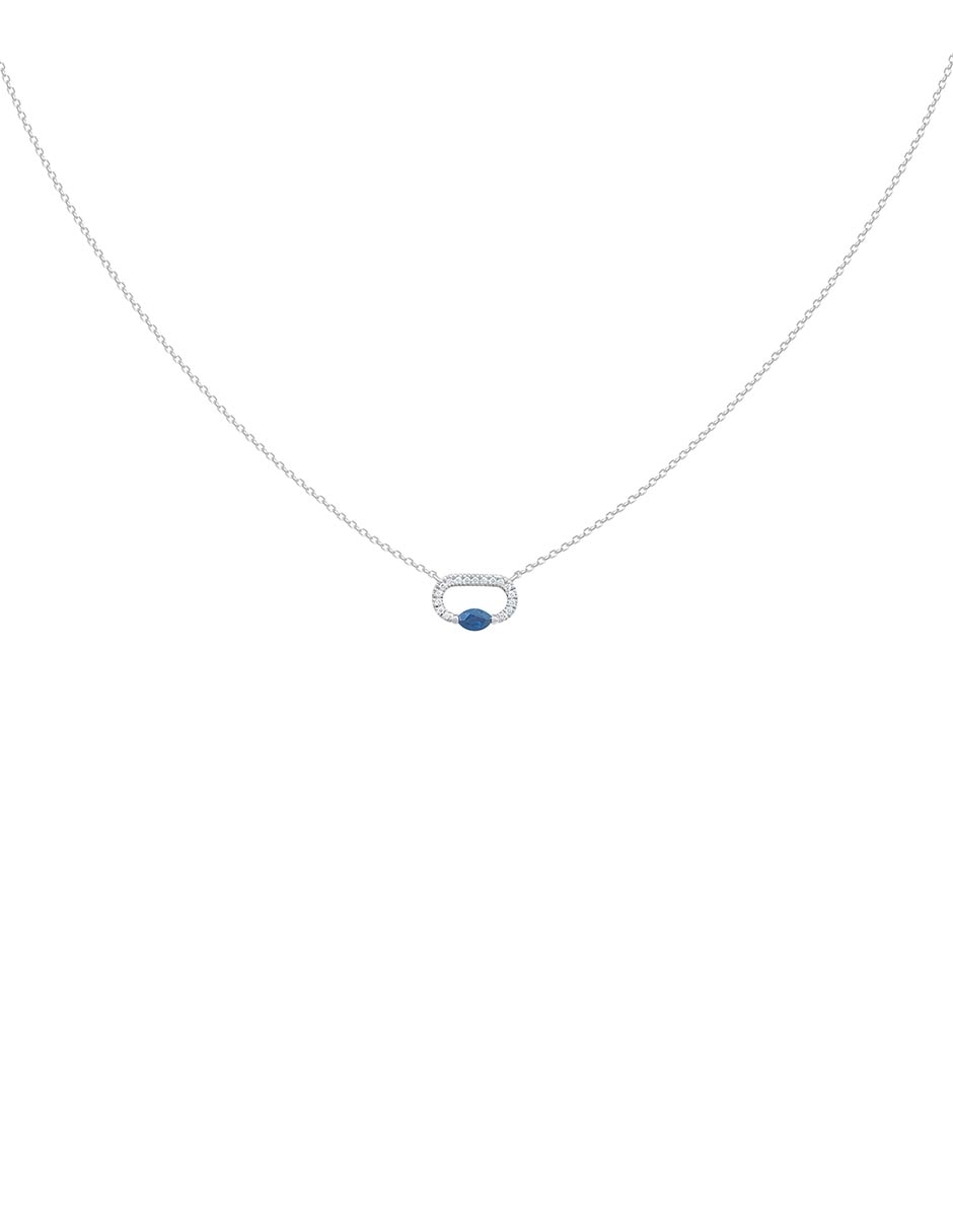 Collar de oro blanco 14 K