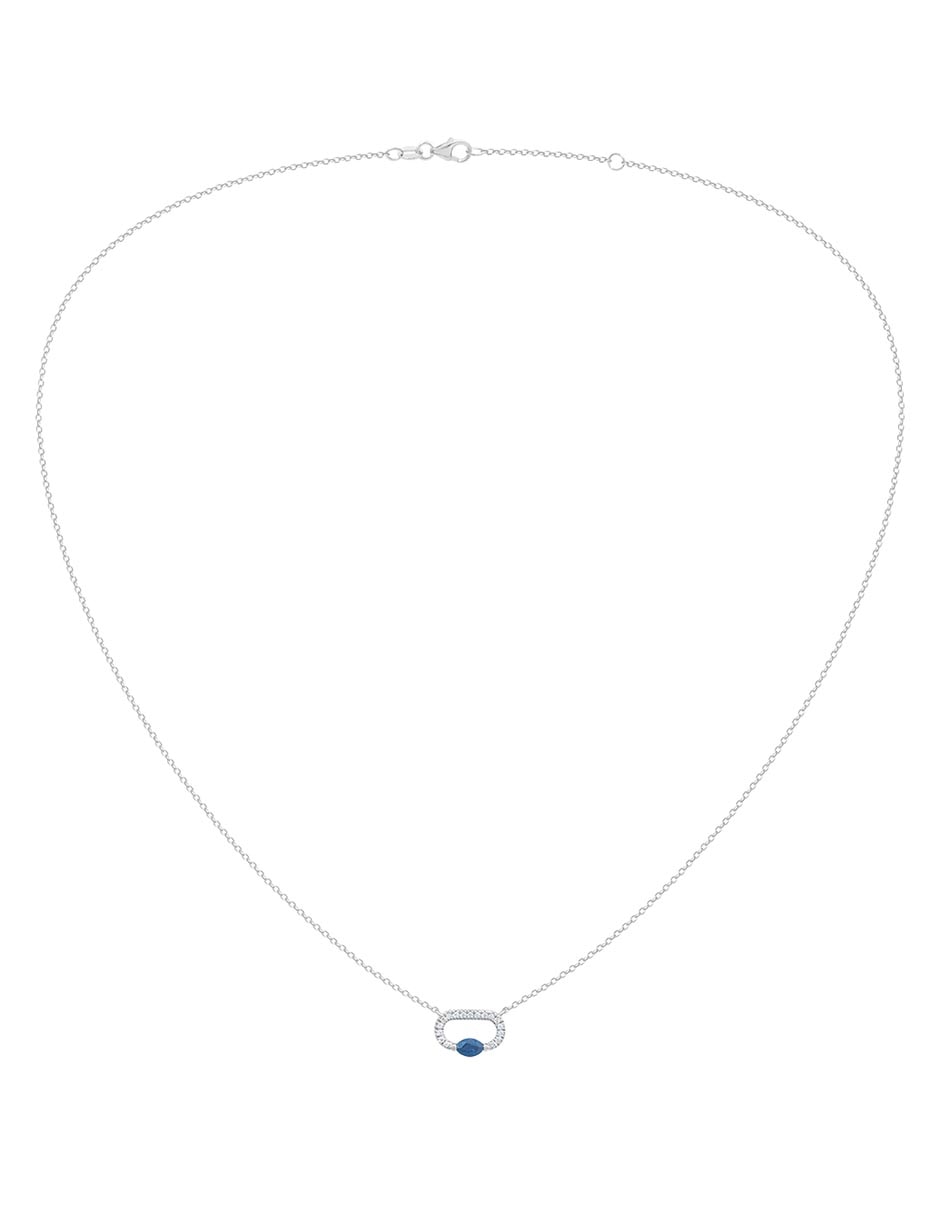 Collar de oro blanco 14 K 2