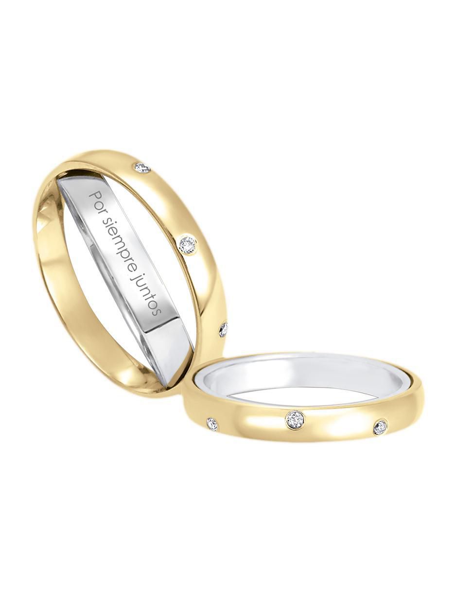 Argolla "de" oro 14 k klamore diamante