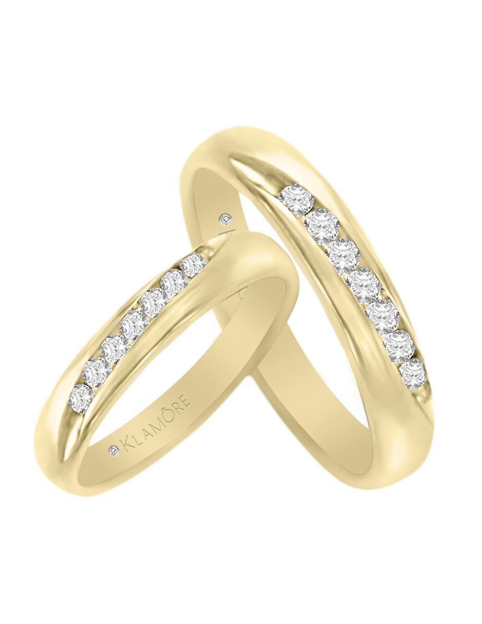 Argolla "de" oro 14 k klamore diamante