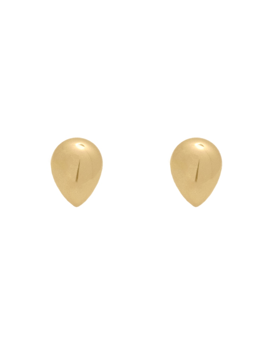 Broqueles de gota de oro amarillo con acabado brillante