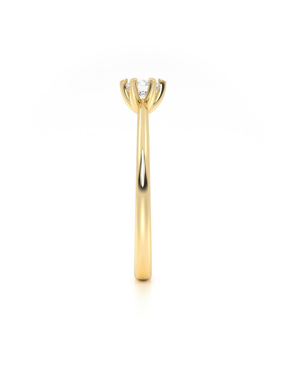 Solitario "de" oro 10 k abba joyas sin familia zirconia