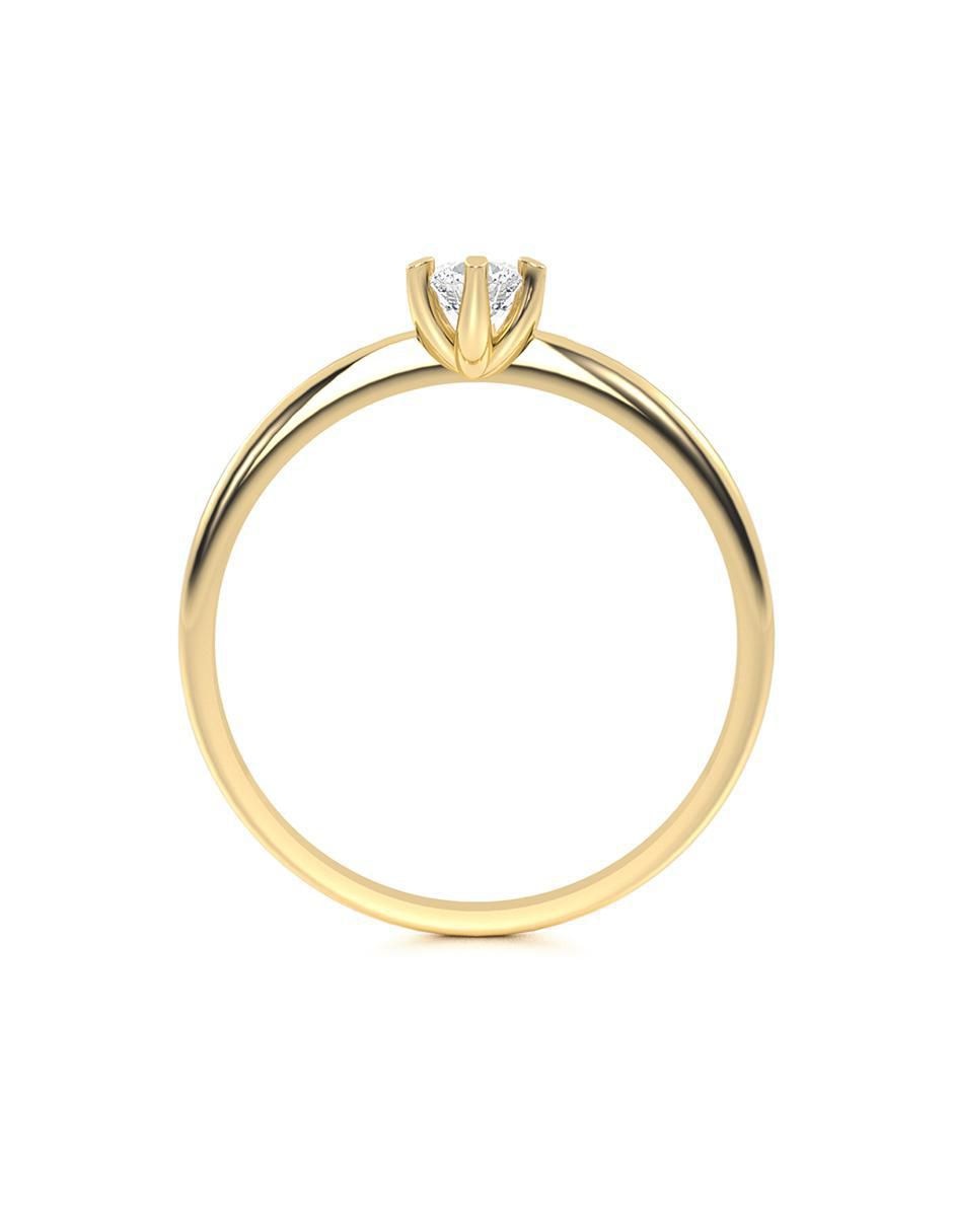 Solitario "de" oro 14 k abba joyas sin familia zirconia
