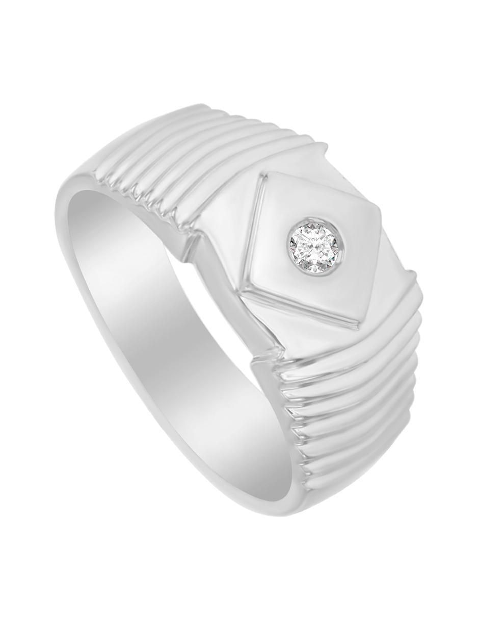 Anillo Ricker 14 k de oro diamante brillante 3