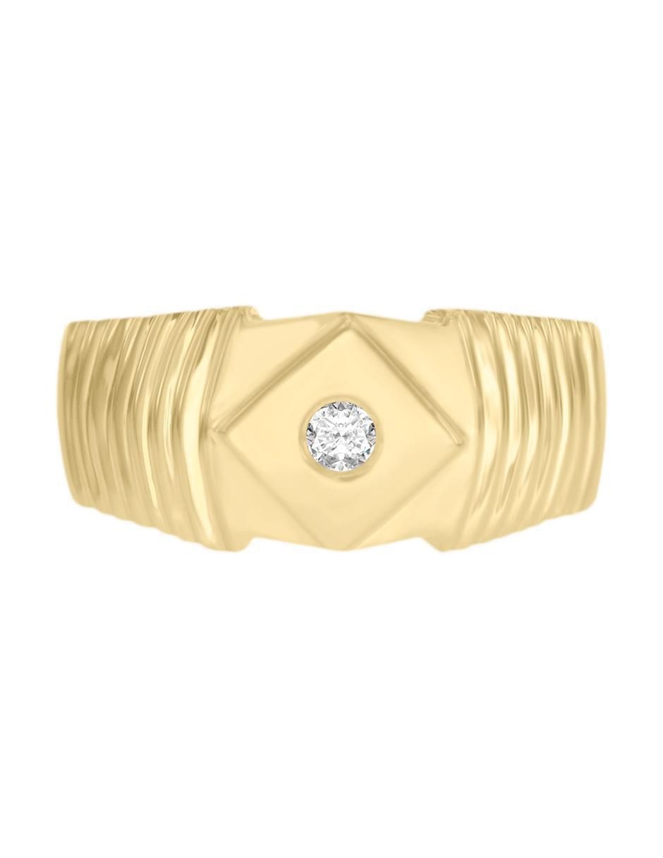 Anillo Ricker 14 k de oro diamante brillante