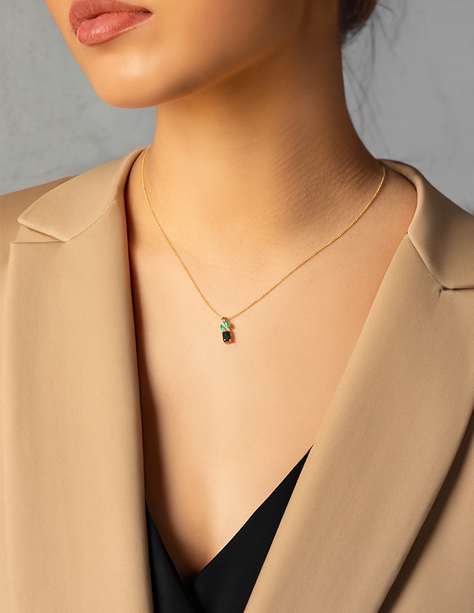 Dije de hoja de oro 14 K 3