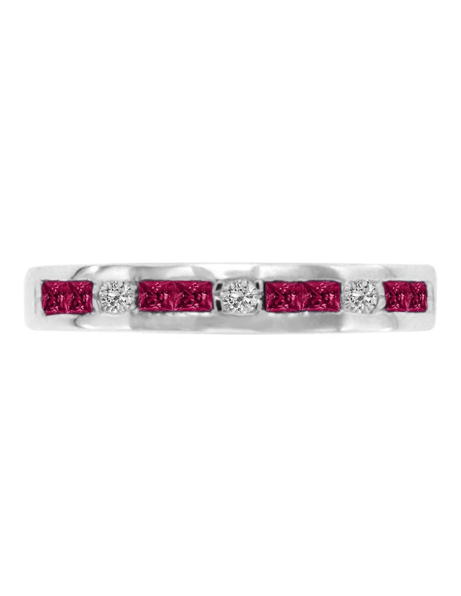 Churumbela de oro 14 k Mare rubí y diamante