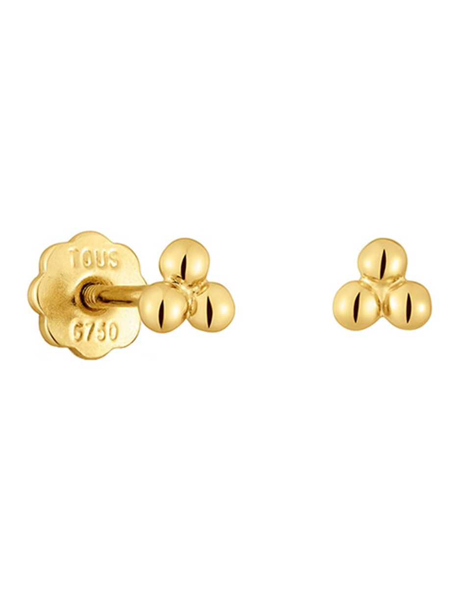 Aretes de oro amarillo con acabado brillante Aretes de oro amarillo con acabado brillante