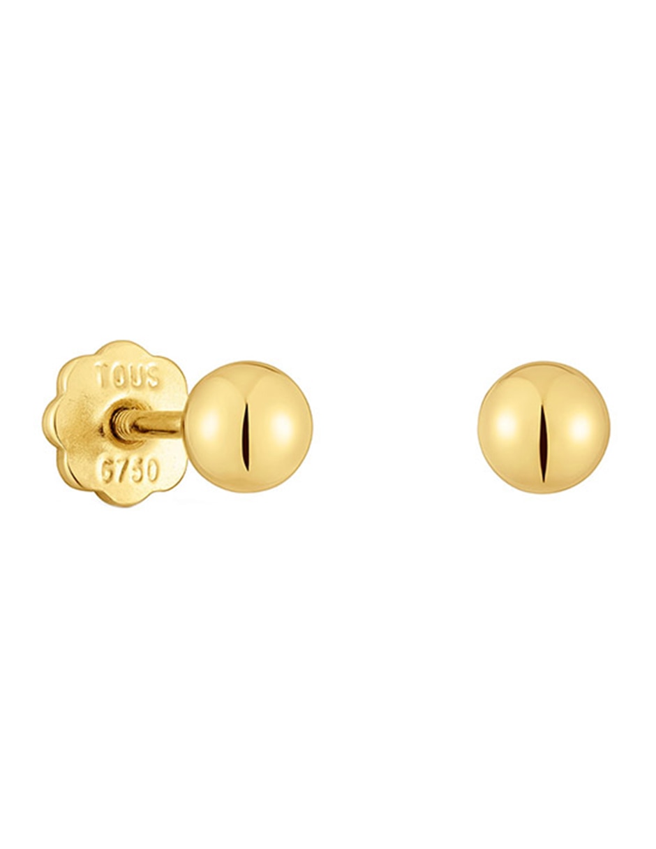Broqueles circulares de oro amarillo con acabado brillante Broqueles circulares de oro amarillo con acabado brillante