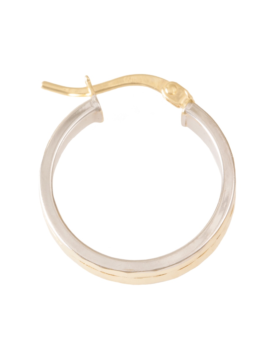 Arracadas de oro 14 k con acabado diamantado 2
