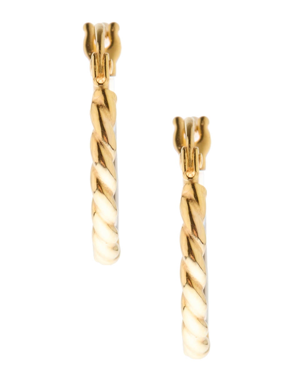 Aretes huggies redondos de oro 14 K con acabado pulido Aretes huggies redondos de oro 14 K con acabado pulido