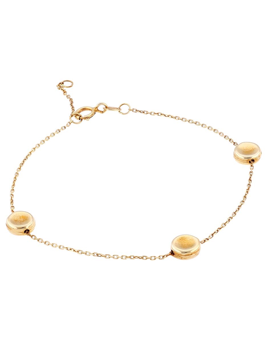 Pulsera de oro amarillo con acabado pulido
