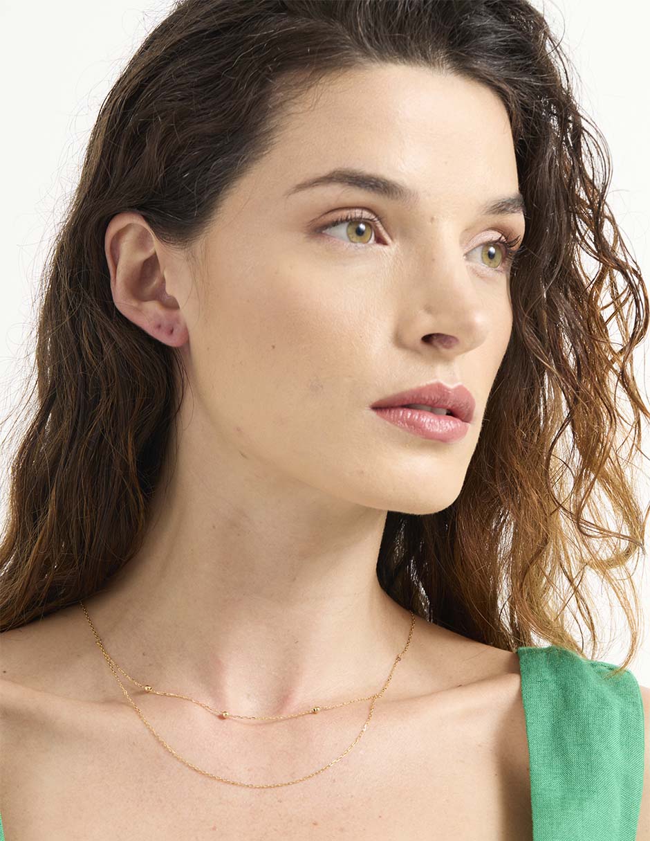 Collar Necklace de oro 14 K 3