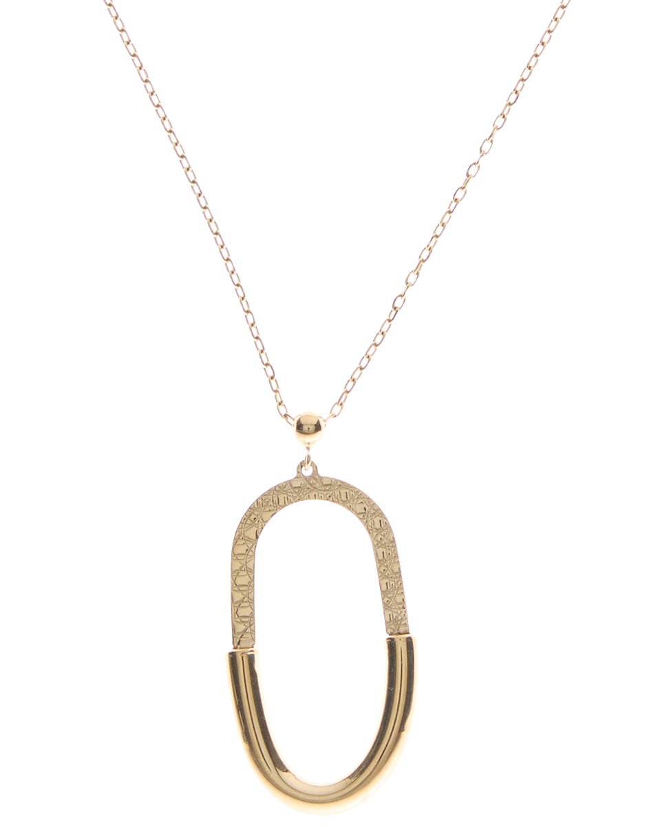 Collar ovalado de oro 14 K