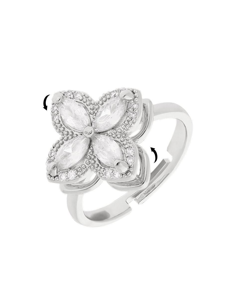 Anillo de compromiso "de" acero inoxidable sin kilataje clepsidra zirconia