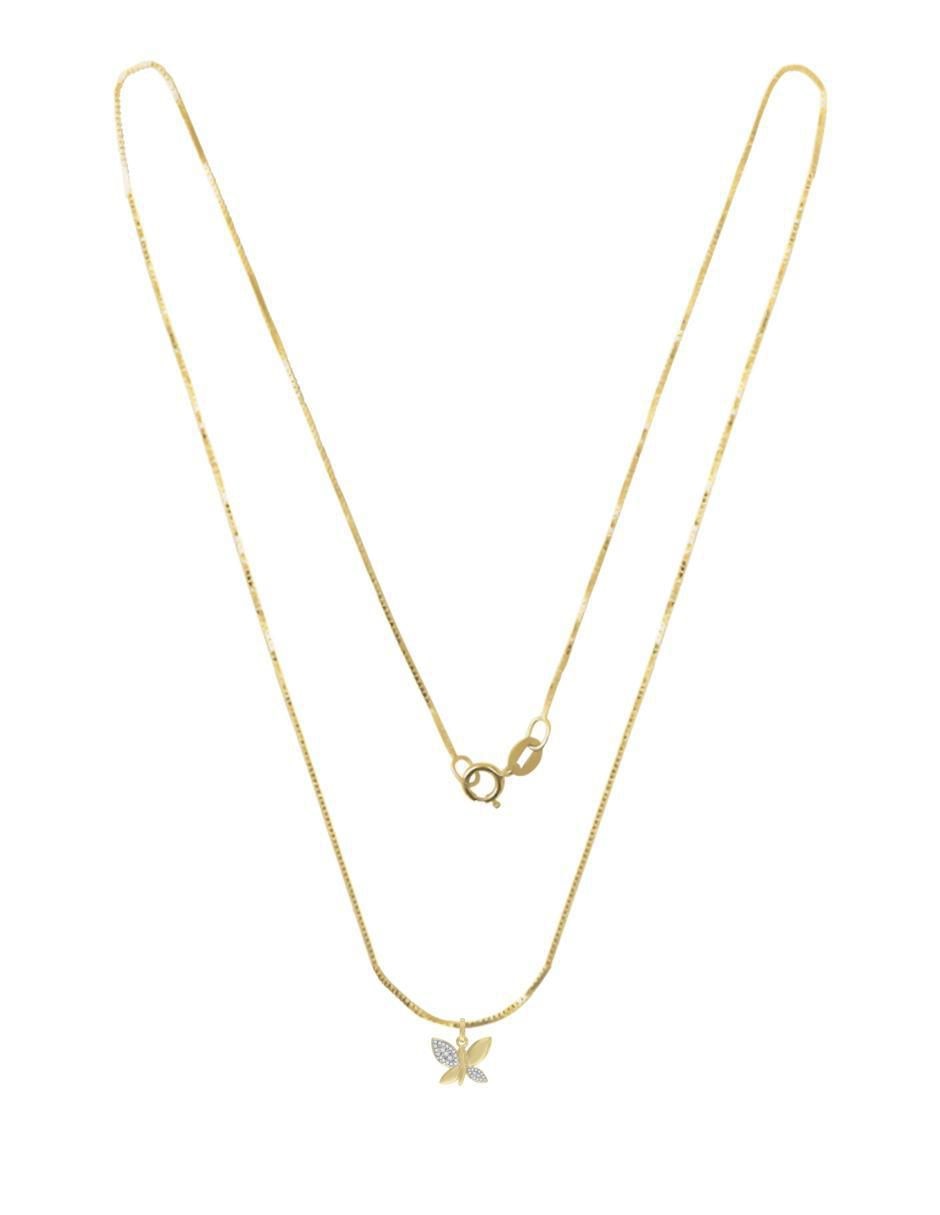 Colgante Y Dije de mariposa vlinder de oro amarillo 14 K 3