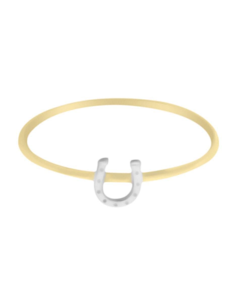 Anillo 14 k de oro brillante