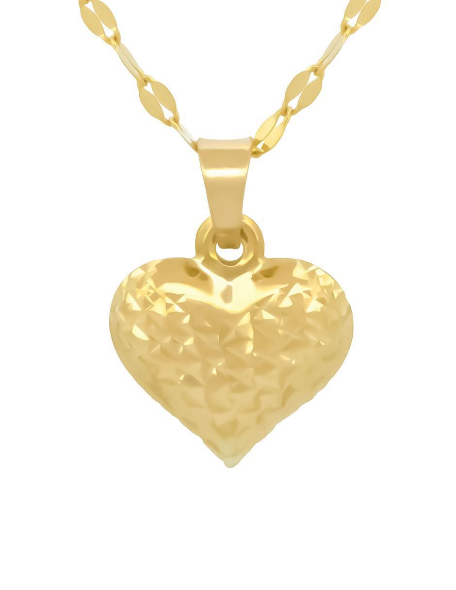 Collar de corazón de oro 10 K