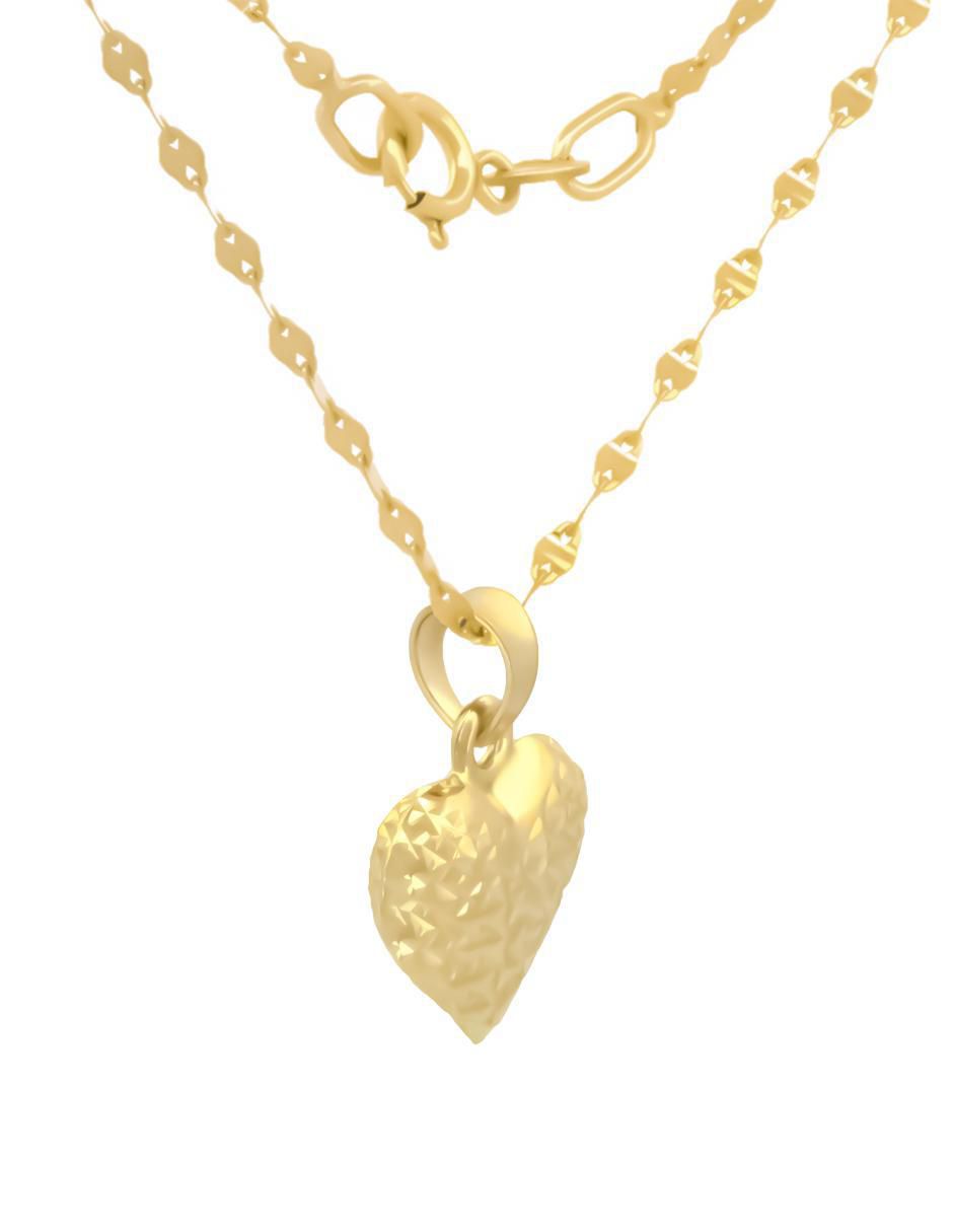 Collar de corazón de oro 10 K 2