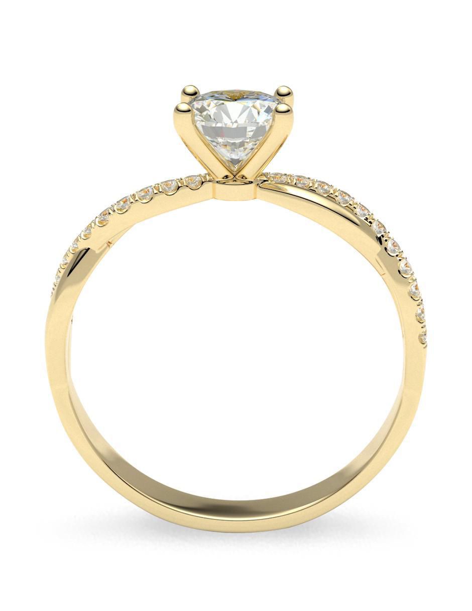 Anillo de compromiso "de" oro 14 k amelie joyas zirconia