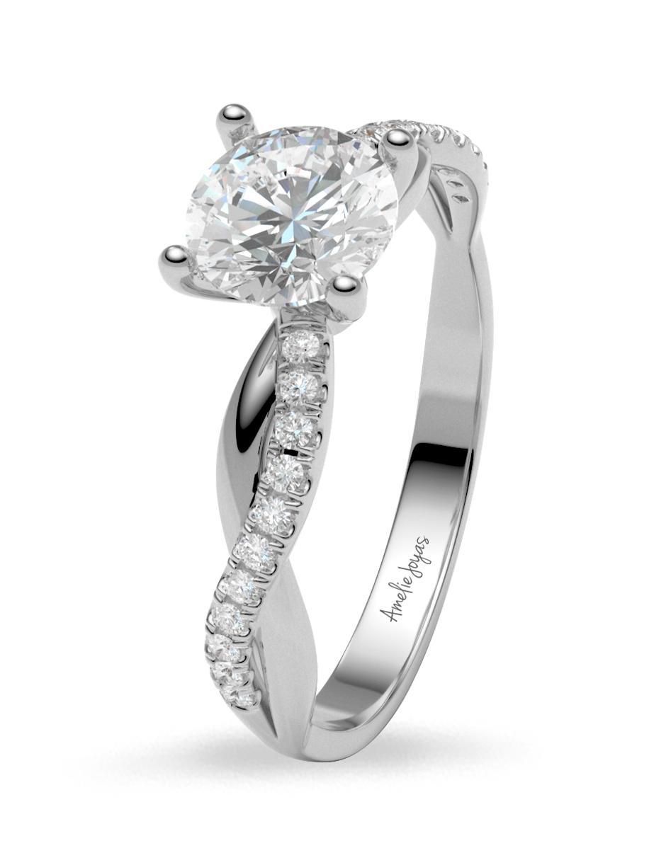 Anillo de compromiso de oro 14 k 3