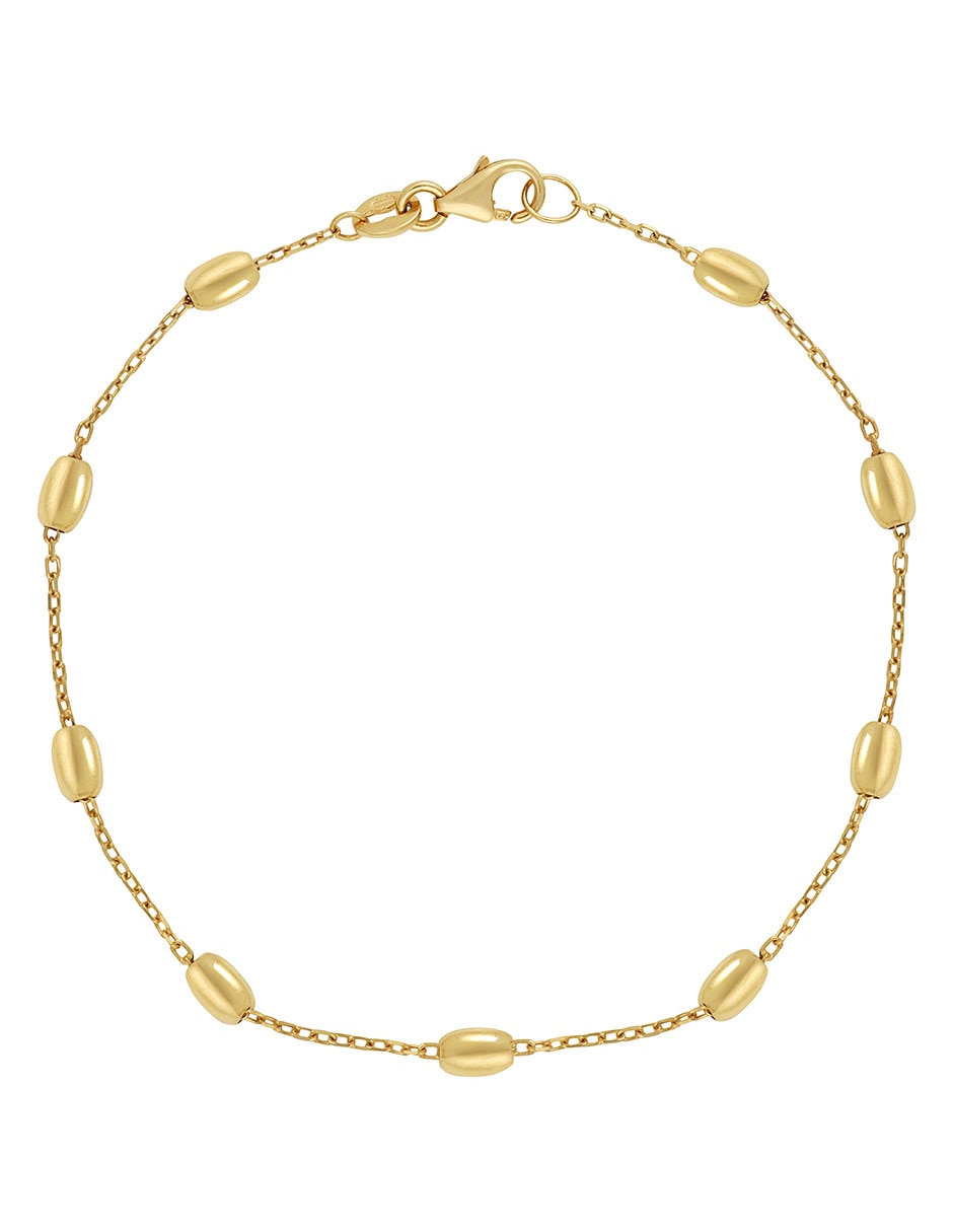 Pulsera de oro 14 k con acabado lustre