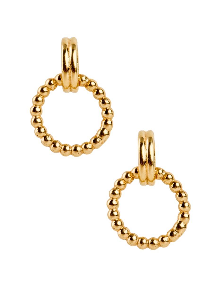 Broqueles circulares de oro 18 k con acabado texturizado