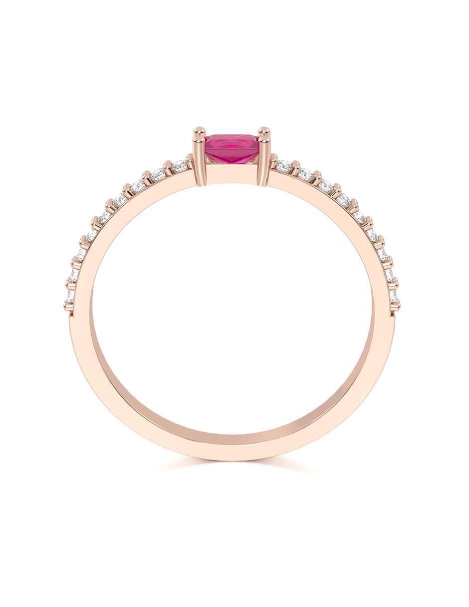 Anillo 10 k de oro zirconia brillante 2