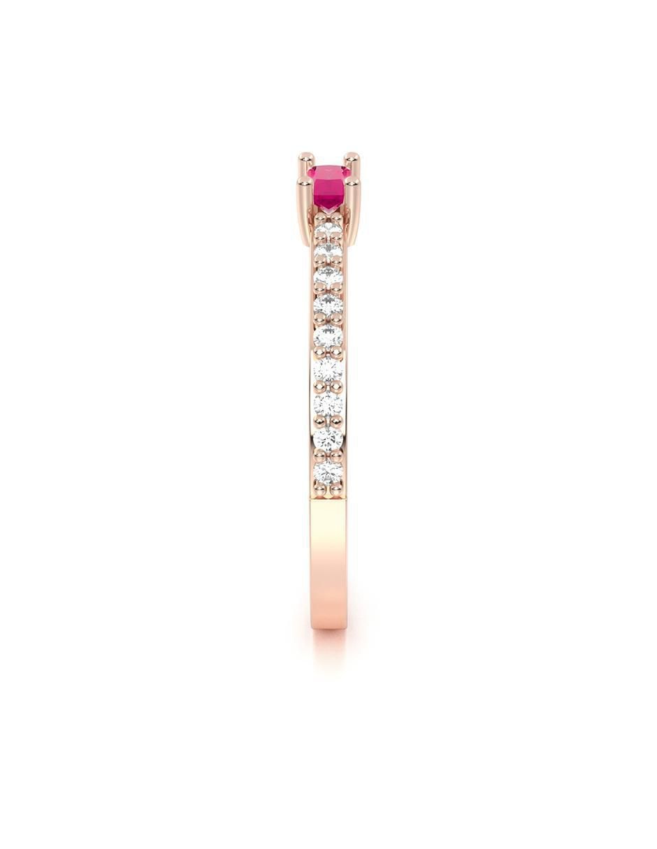 Anillo 10 k de oro zirconia brillante 3