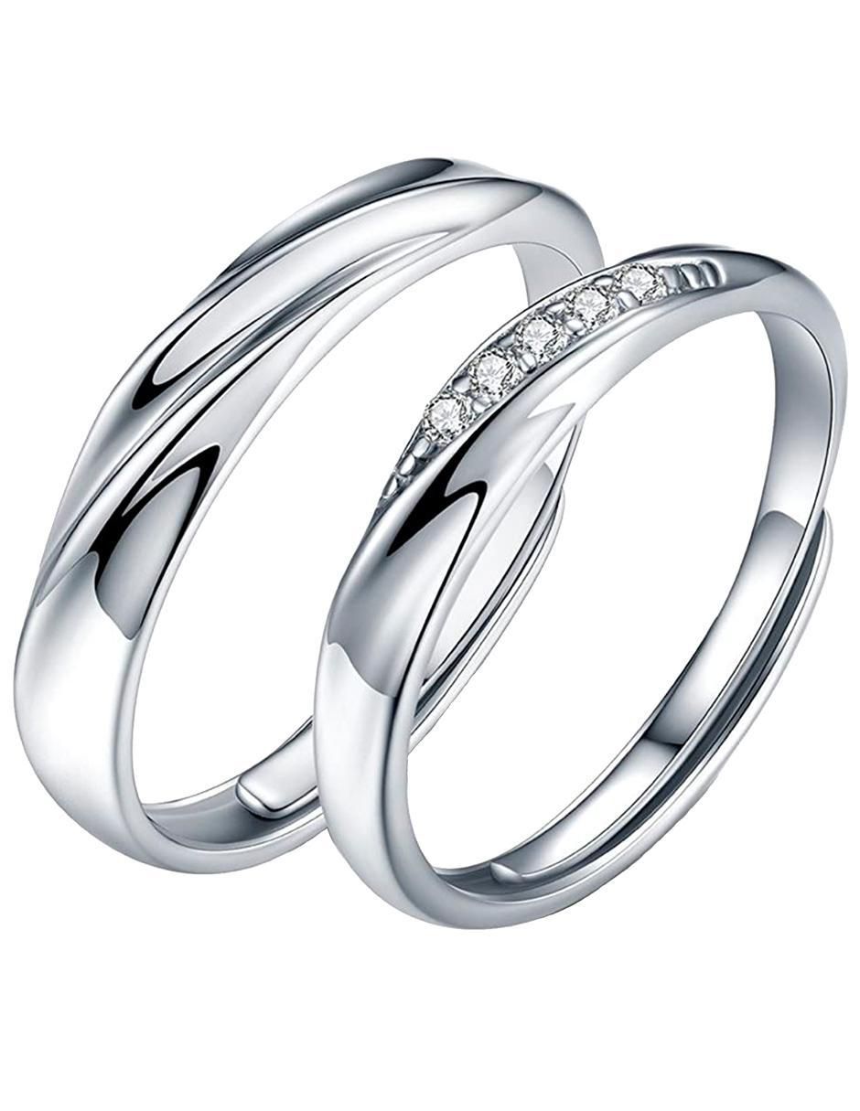Registro Civil Matrimonio Civil Anillos De Compromiso Plateados