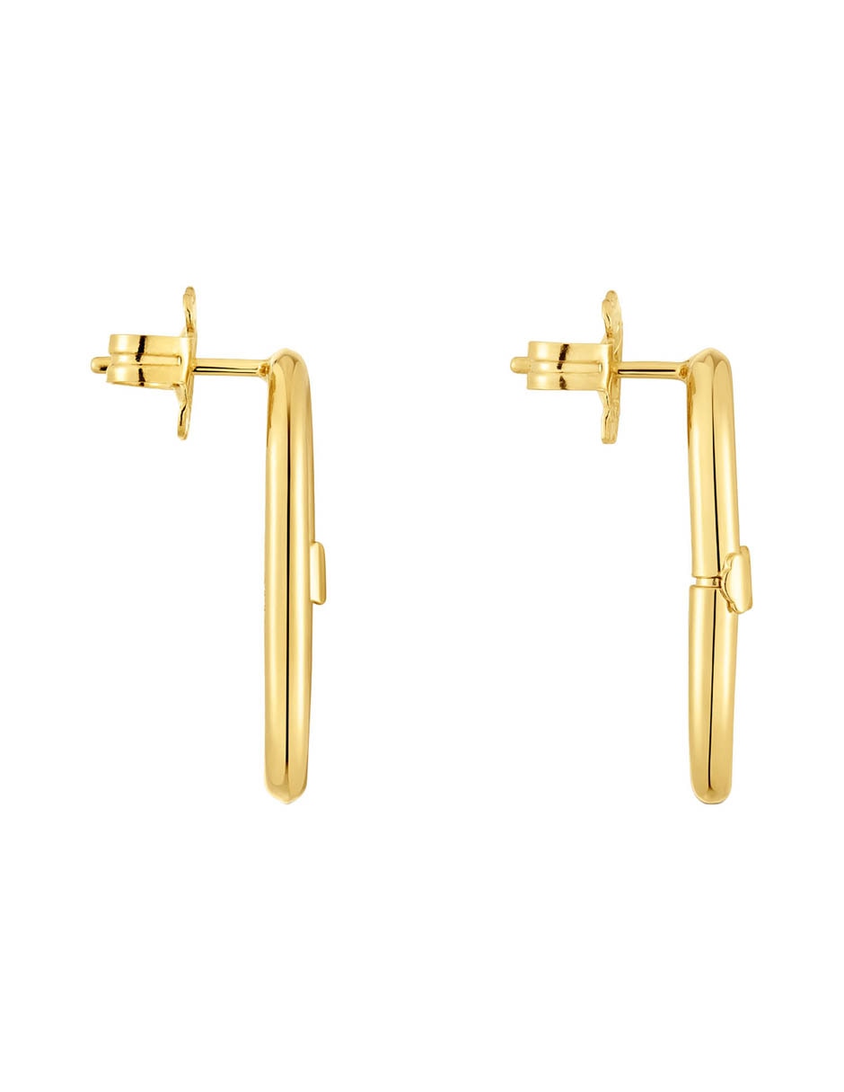 Aretes ovalados Hold de plata P 925 con acabado baño de oro 2