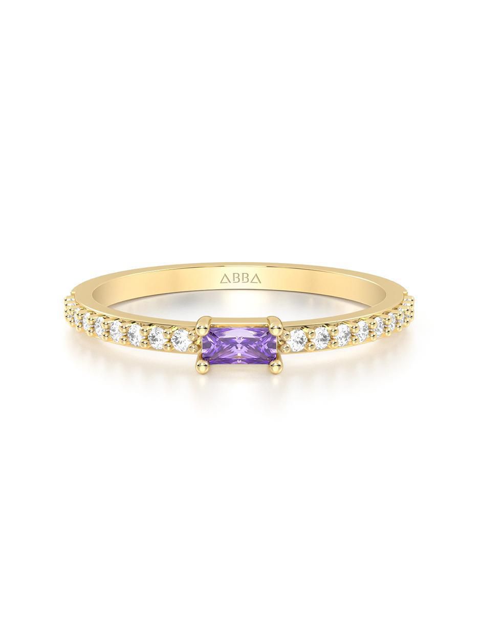 Anillo de compromiso de oro 10 k