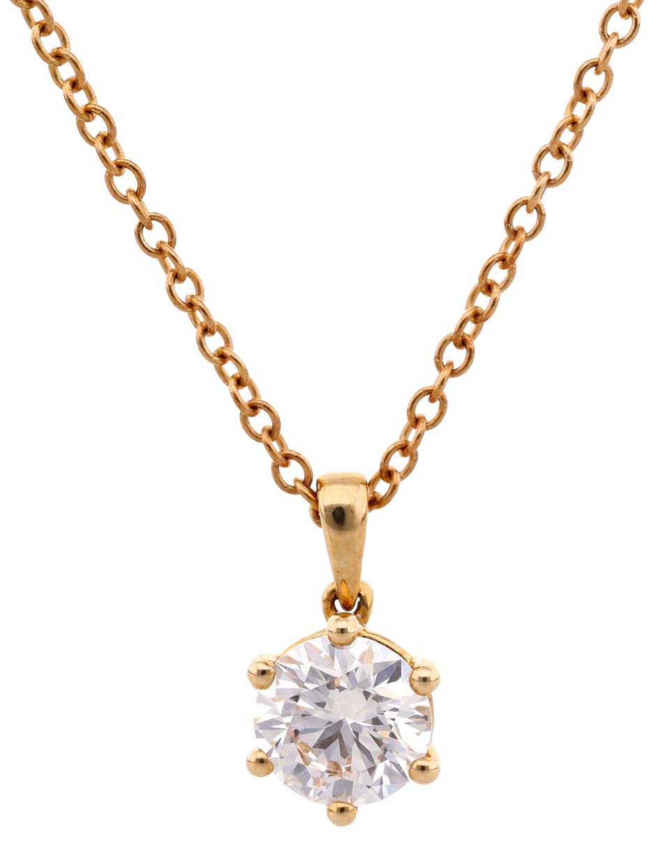 Collar con dije de oro 14 K