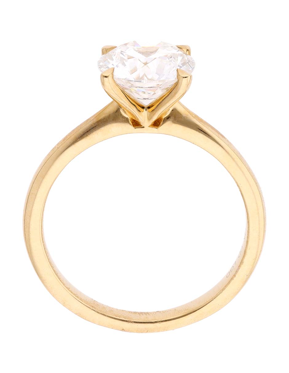 Anillo de compromiso de oro 14 k Unique diamante 2