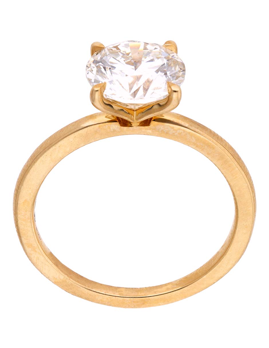 Anillo de compromiso de oro 14 k diamante 2