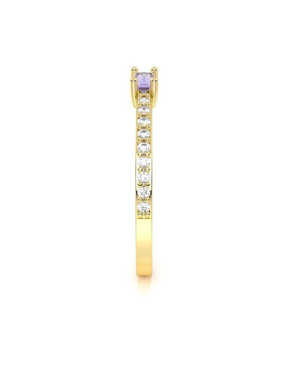 Anillo "de (si aplica)" ninguna abba joyas sin familia sin temática 14 k "de" oro zirconia