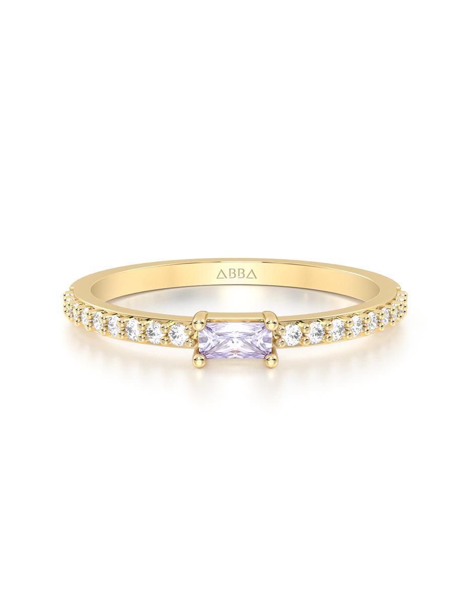 Anillo de compromiso de oro 14 k