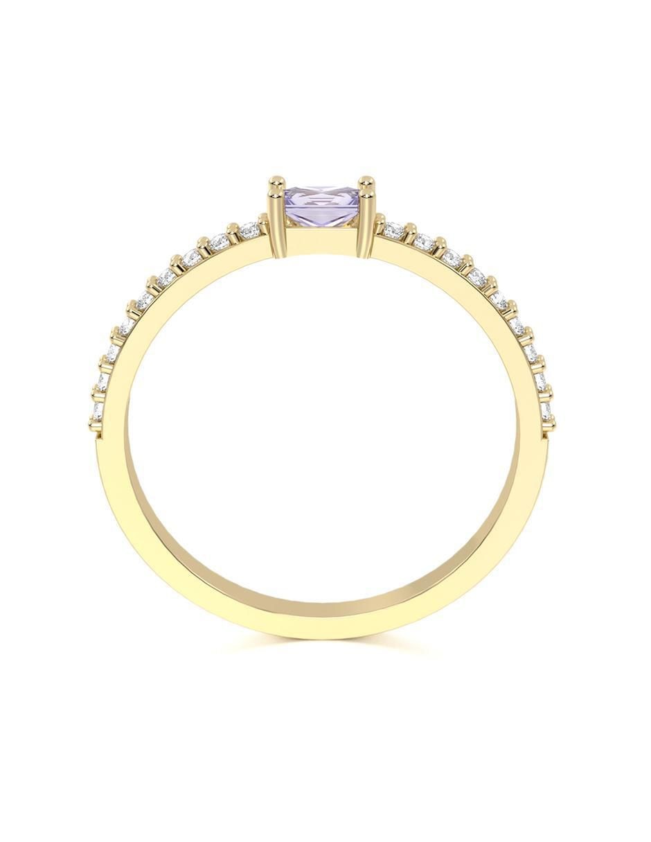 Anillo "de (si aplica)" ninguna abba joyas sin familia sin temática 14 k "de" oro zirconia