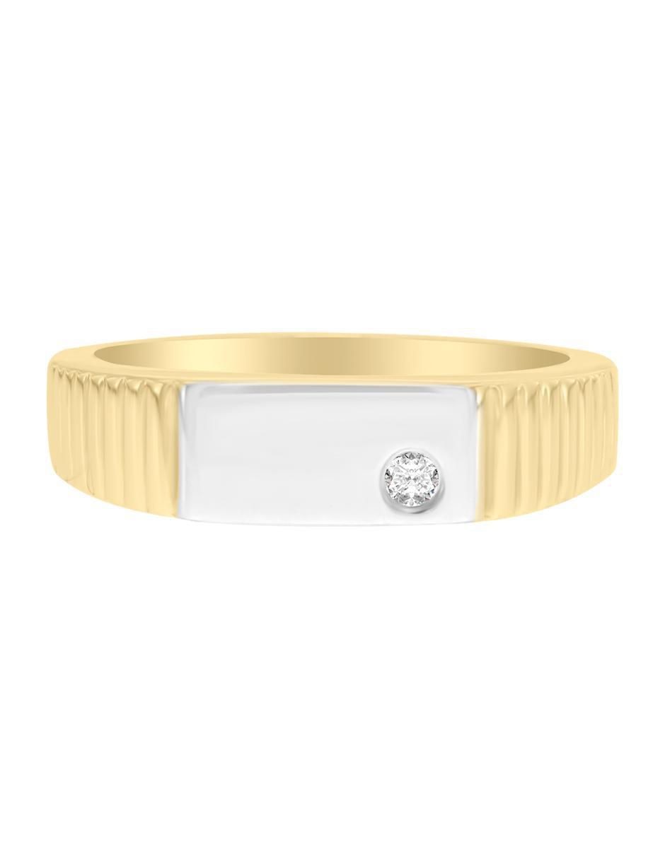 Anillo Jesus 14 k de oro amarillo diamante brillante