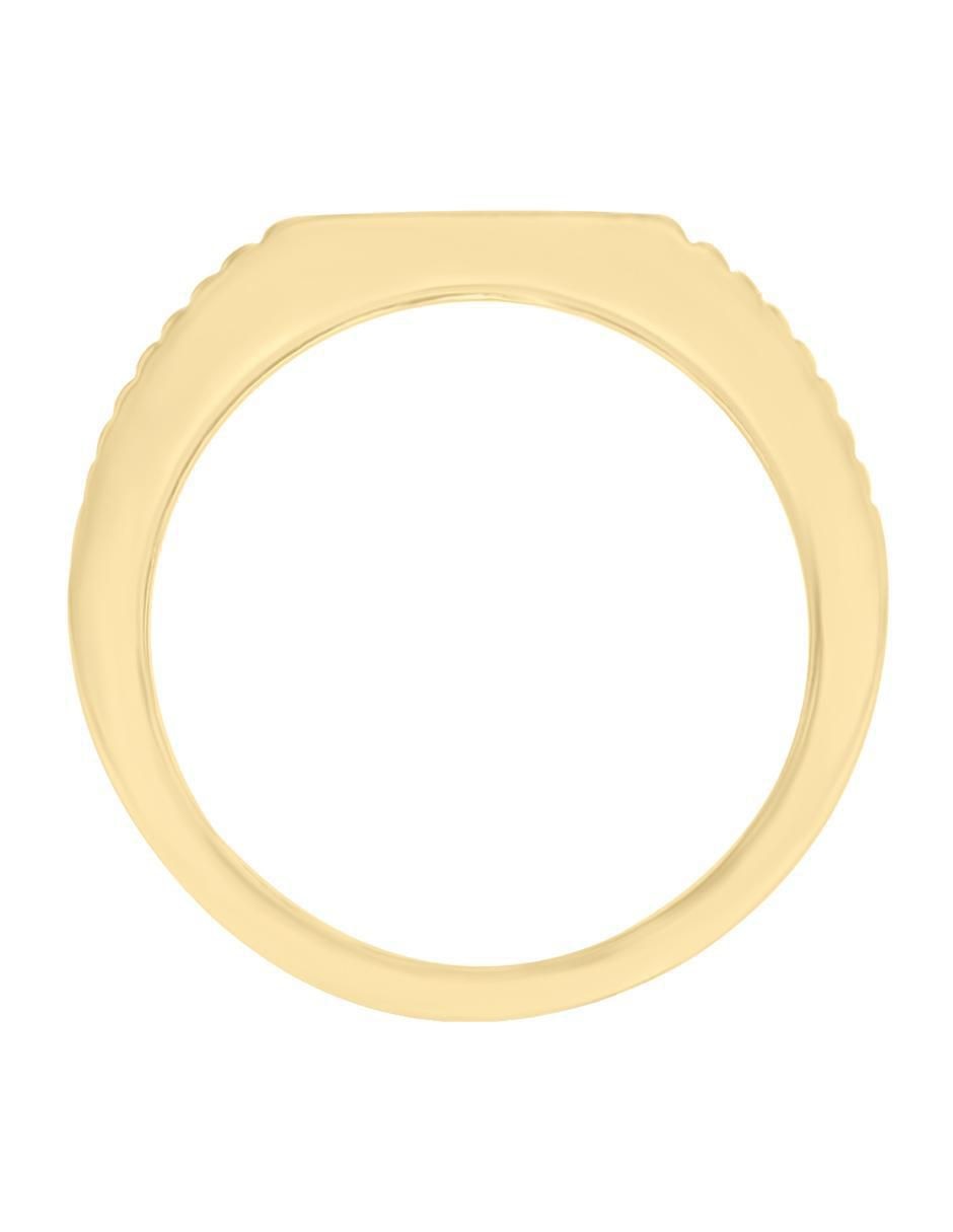 Anillo Jesus 14 k de oro amarillo diamante brillante 3