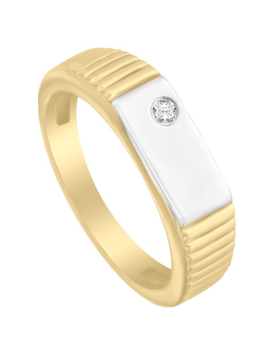 Anillo Jesus 14 k de oro amarillo diamante brillante 4