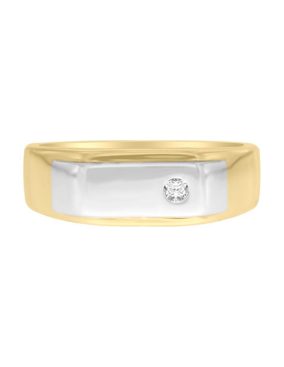Anillo Joaquin 14 k de oro diamante brillante