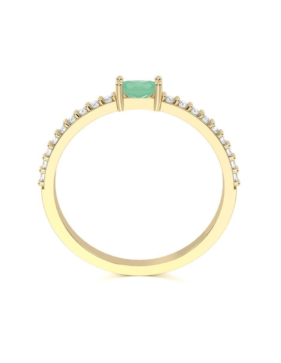 Anillo "de (si aplica)" ninguna abba joyas sin familia sin temática 14 k "de" oro zirconia