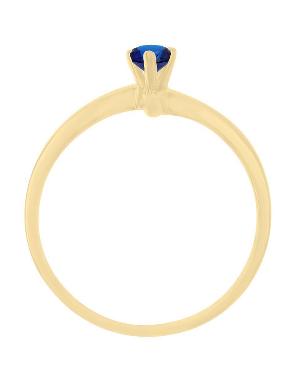 Anillo Kaia 14 k de oro zafiro brillante 2