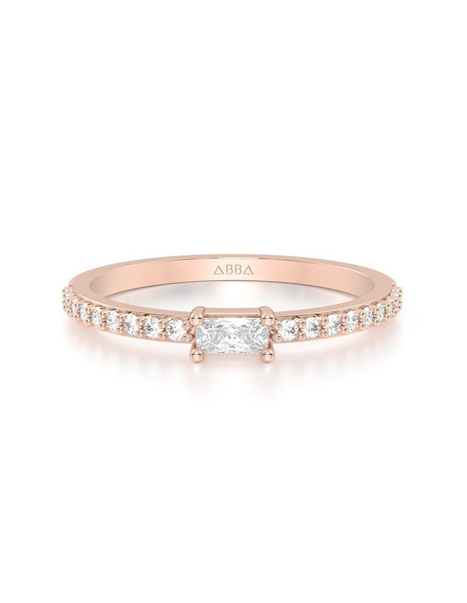Anillo de compromiso de oro 14 k