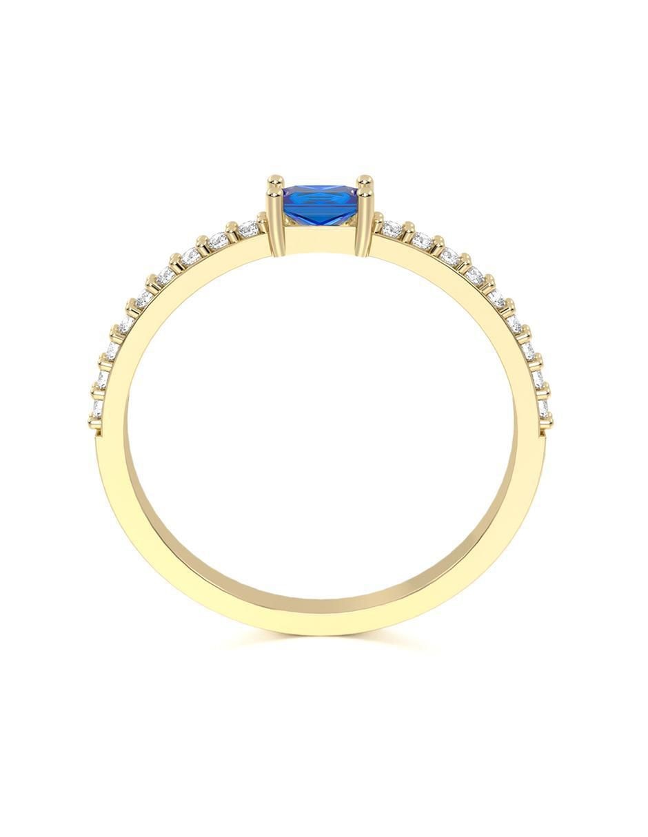 Anillo "de (si aplica)" ninguna abba joyas sin familia sin temática 14 k "de" oro zirconia